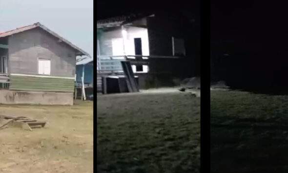 Vídeo: Escola é engolida durante deslizamento de barranco na região metropolitana de Manaus