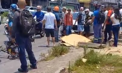 Vídeo mostra momento logo após ciclista ser atropelado por carro chutado e morrer na hora no bairro Armando Mendes