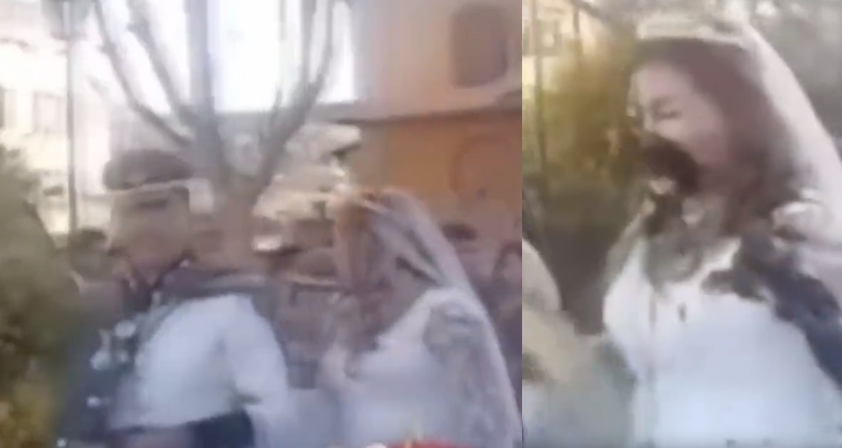 Vídeo : Ex-namorada de noivo joga fezes na esposa logo após se casarem!