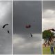 Vídeo +18: Homem morre após ser atingido por paraquedista em evento