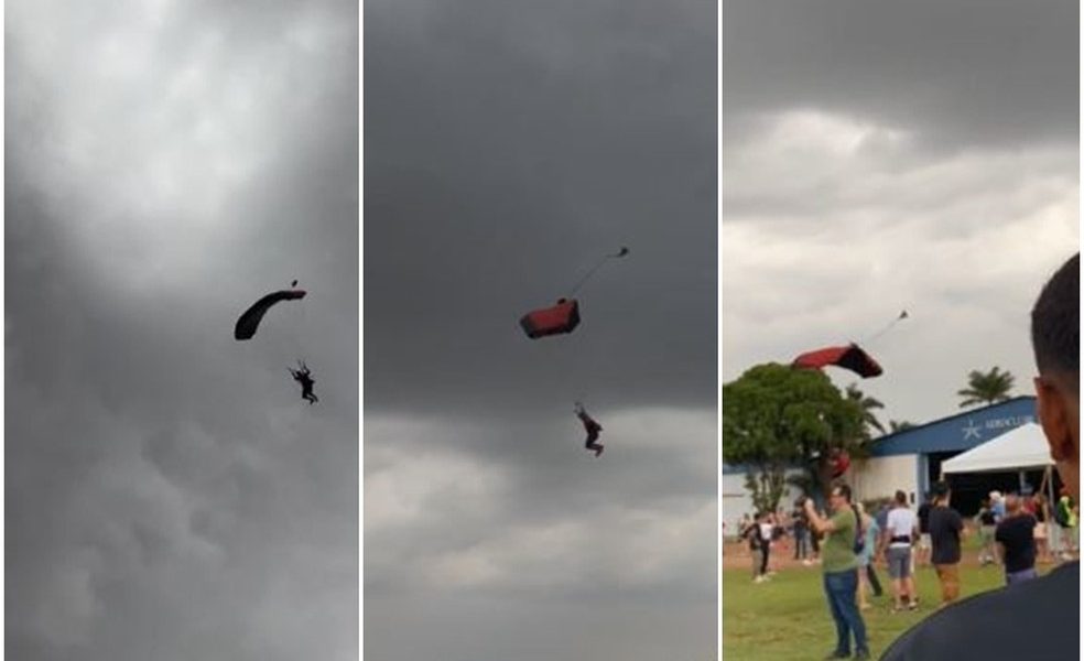 Vídeo +18: Homem morre após ser atingido por paraquedista em evento