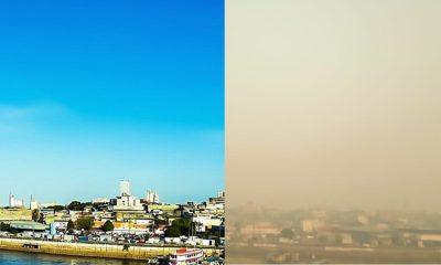 Manaus amanhece novamente coberta por fumaça em boa parte e o ar está considerado "perigoso"!