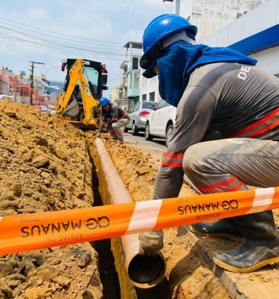 Centro de Manaus recebe obras de implantação de rede de esgoto / Foto : Divulgação