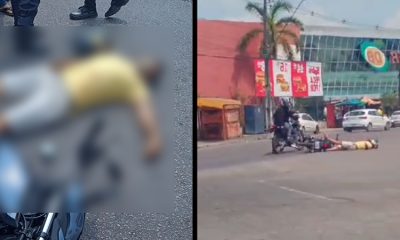 Vídeo flagra homem sendo execvtad0 em rotatória de Manaus