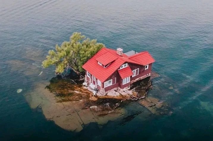 Essa é a menor ilha do mundo habitada e se chama Ilha Com Espaço Suficiente (Just Room Enough Island)