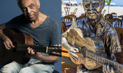 Gilberto Gil recebe homenagem na Praia de Copacabana por artista paraense, mas internautas reagem com chacotas
