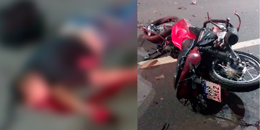 Vídeo +18 : Motociclista perde a vida de forma instantânea em um violento acidente ocorrido logo após a ponte Rio Negro.