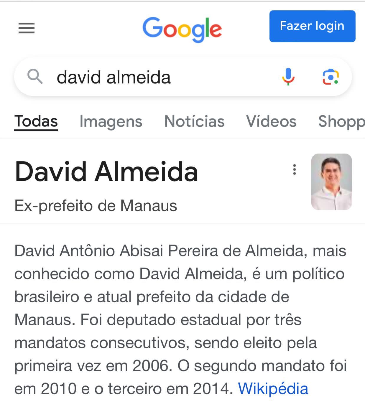 Prefeito David Almeida é vítima de ataques difamatórios com uso do Google