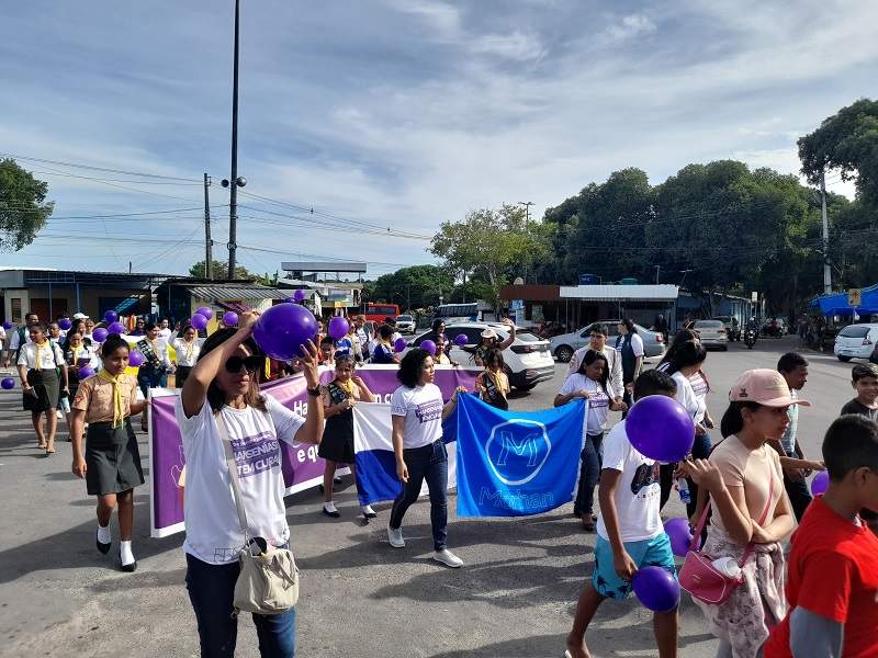 Prefeitura de Manaus encerra o Janeiro Roxo, de combate à hanseníase, com caminhada na zona Leste / Foto - Divulgação/Semsa