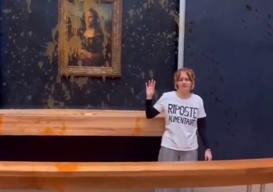 Vídeo : Ativistas vandalizam o quadro Monalista, de Leonardo da Vinci, no Museu do Louvre