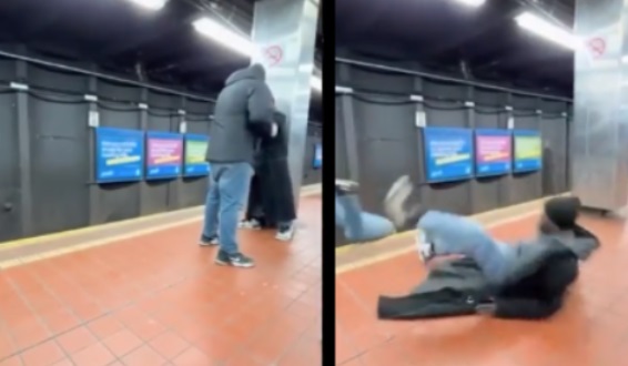 Vídeo +18 : Homens brigam em plataforma de metrô e o pior acontece!