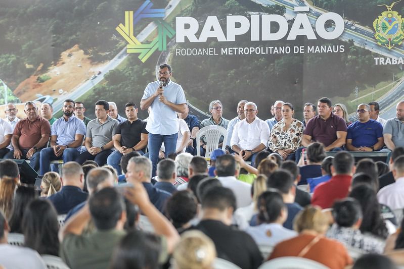 Wilson Lima inaugura Trevo do Rapidão Rodoanel na zona leste e destaca avanço da maior obra de mobilidade urbana integrada do Amazonas / Foto: Alex Pazuello e Antônio Lima / Secom