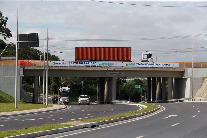 Wilson Lima inaugura Trevo do Rapidão Rodoanel na zona leste e destaca avanço da maior obra de mobilidade urbana integrada do Amazonas / Foto: Alex Pazuello e Antônio Lima / Secom