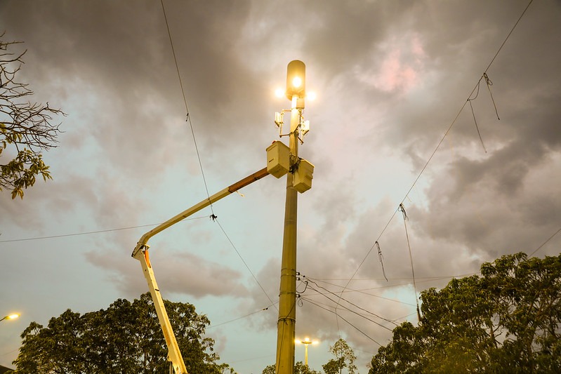 Ageman promove fiscalização noturna na iluminação pública de praças / Foto – Phil Limma / Semcom