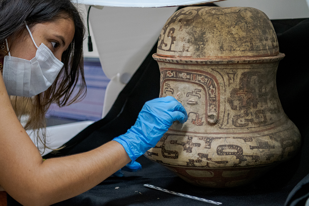 Arqueólogos do Instituto Mamirauá investigam urnas funerárias encontradas por família em Alvarães (AM) / Foto : Miguel Monteiro