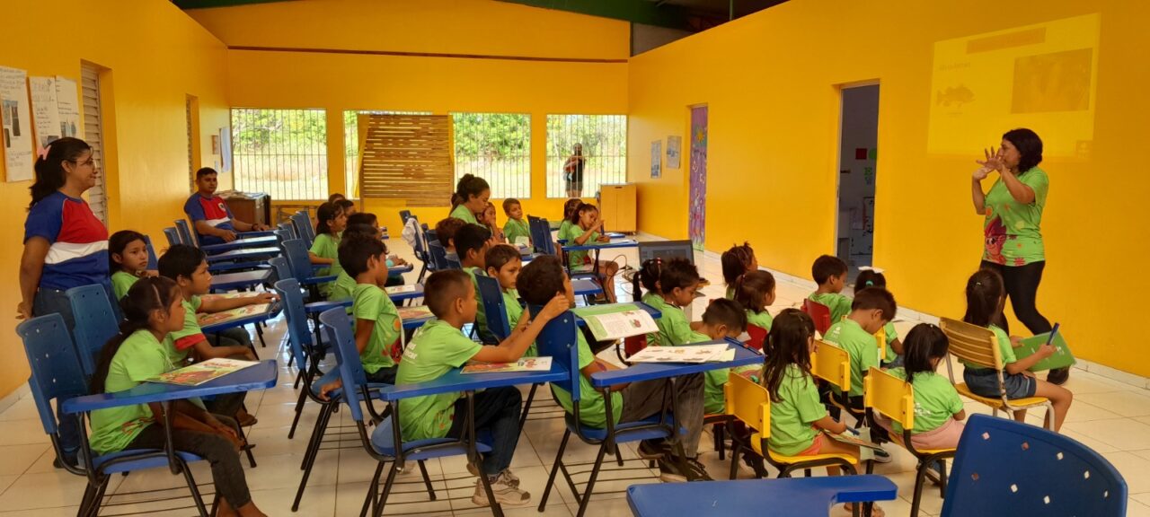 Projeto sensibiliza comunitários da RDS do Uatumã sobre conservação de espécies-bandeira da fauna e flora da Amazônia / Foto : Divulgação