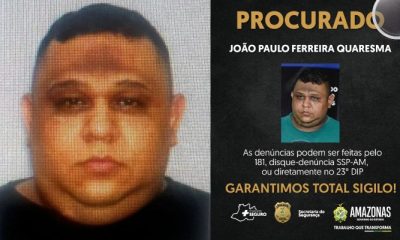 Polícia divulga imagem de suspeito de Roubo e Estupro em chamadas de aplicativo em Manaus