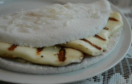 Tapioca com Quejo Coalho é uma comida típica do Amazonas / Foto : Divulgação