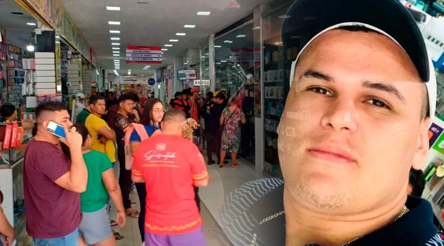 Vídeo mostra o empresário "Loirinho Cel" acaba de ser executado dentro de assistência técnica no Manoa