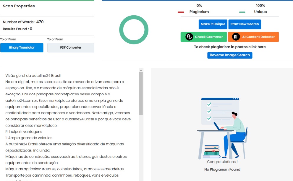 Visão geral da autoline24 Brasil