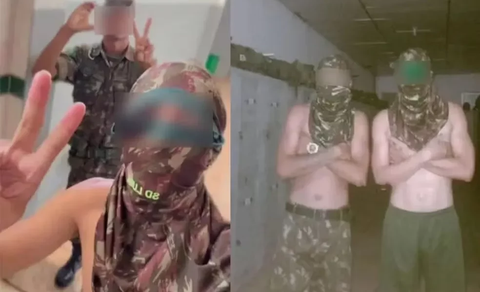 Recrutas do Exército Brasileiro divulgam fotos fazendo apologia à facção criminosa em quartel em Manaus