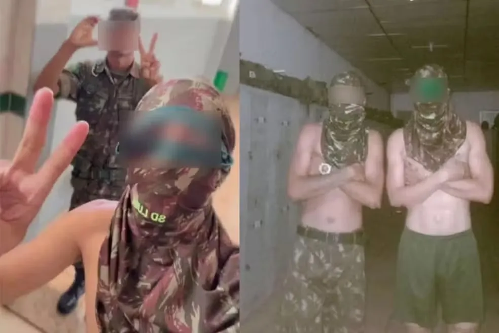 Recrutas do Exército Brasileiro divulgam fotos fazendo apologia à facção criminosa em quartel em Manaus