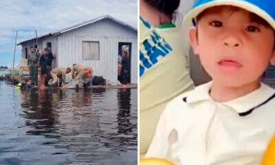 Menino de 2 anos morre afogado após cair de flutuante em Coari; corpo é encontrado. Veja vídeo!