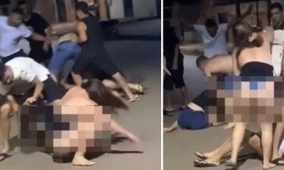 Vídeo : Confusão generalizada de blindadas termina com mulher despida em cena caótica