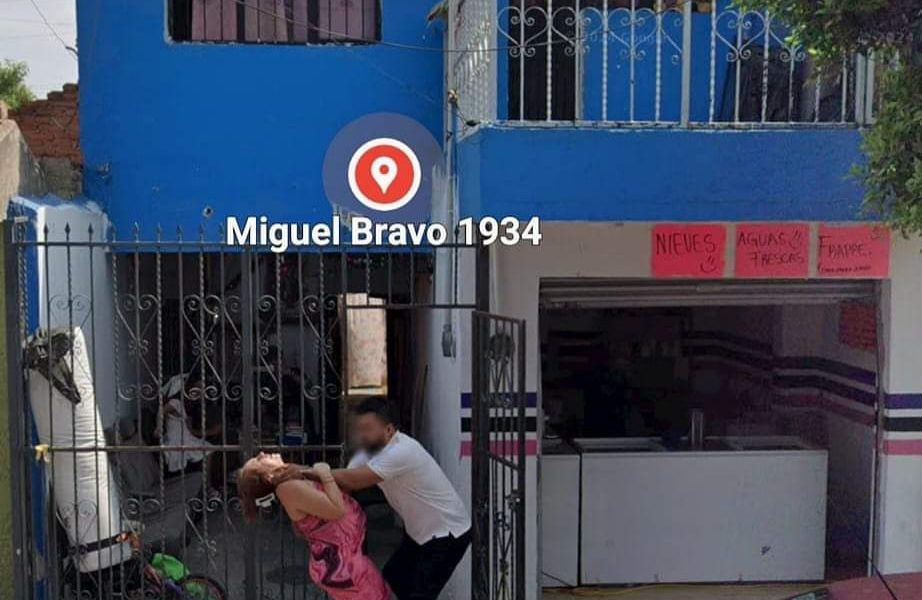 Veículo do Google Maps capturou uma briga entre um homem e uma mulher nas ruas de Guadalajara, Jalisco. / Foto : Divulgação