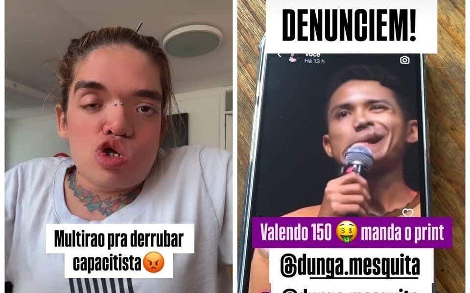 Blogueira Leandrinho tentando cancelar humorista amazonense Dunga Mesquita