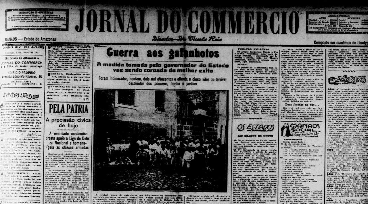 Invasão de Gafanhotos em Manaus em 1917