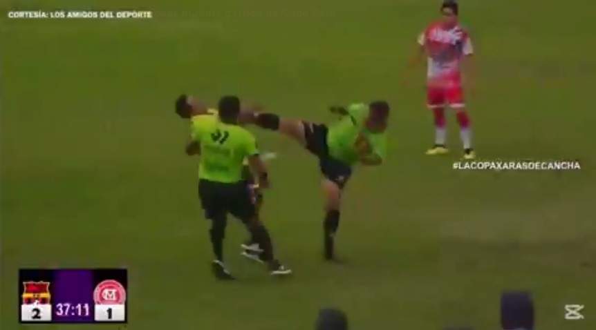 Membro da Comissão Técnica invade campo pra acertar o Juizão, e levou a pior!