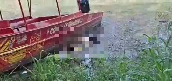 Corpo em decomposição é encontrado boiando em igarapé no bairro São Jorge, em Manaus / Foto : Reprodução