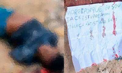 Suspeito de abusar de criança autista é morto com bilhete acusatório : "Morri porque sou Jack"