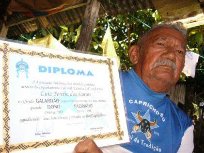 Luiz Pereira dos Santos, um dos donos do Boi Caprichoso que insistem em apagar dos registros