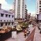 Avenida Sete de setembro e esquina com Eduardo Ribeiro. Anos 80.