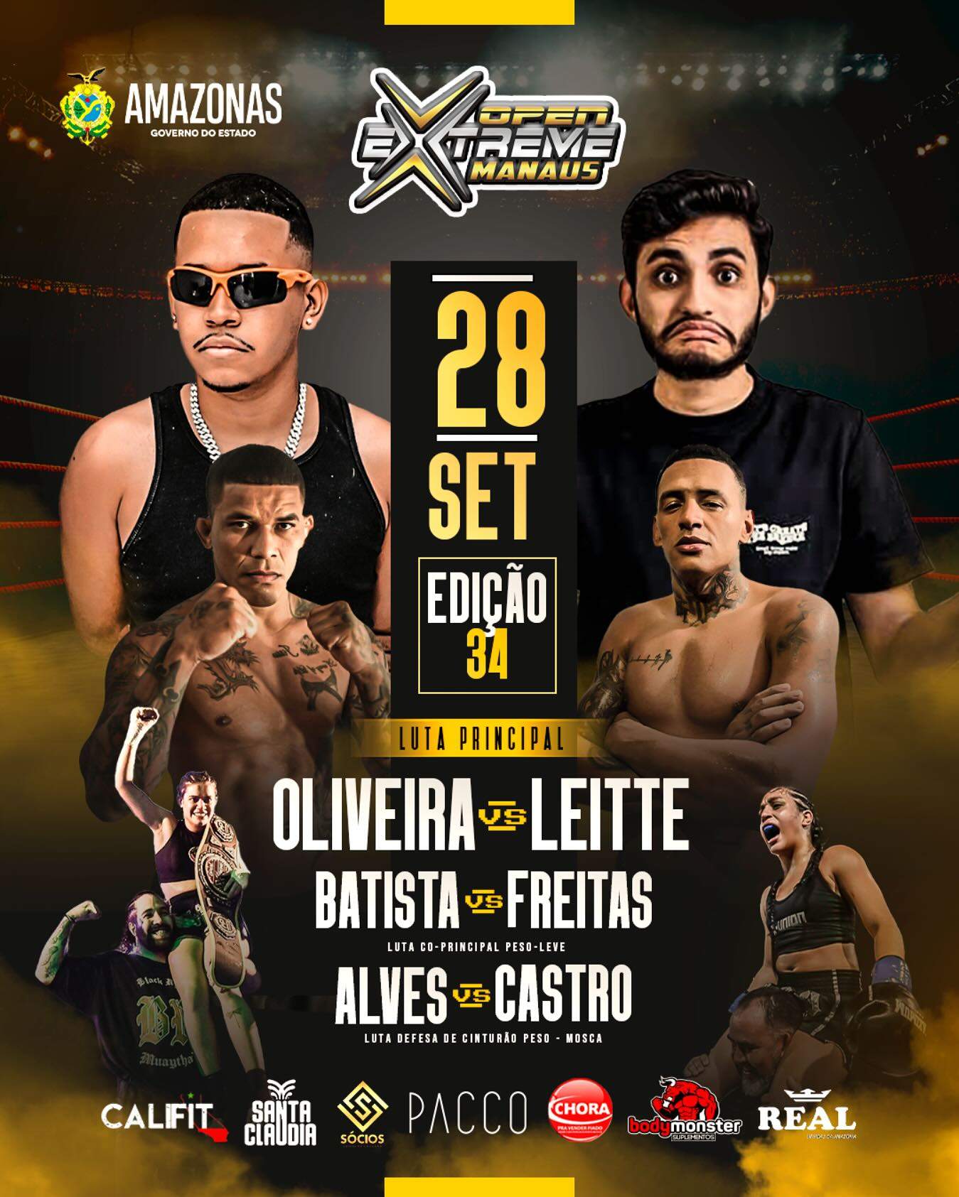 Confira o card com todas as lutas / Foto : Divulgação