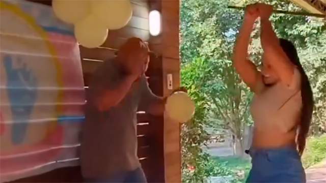 Traição exposta: esposa confronta marido e amante em evento de chá revelação!