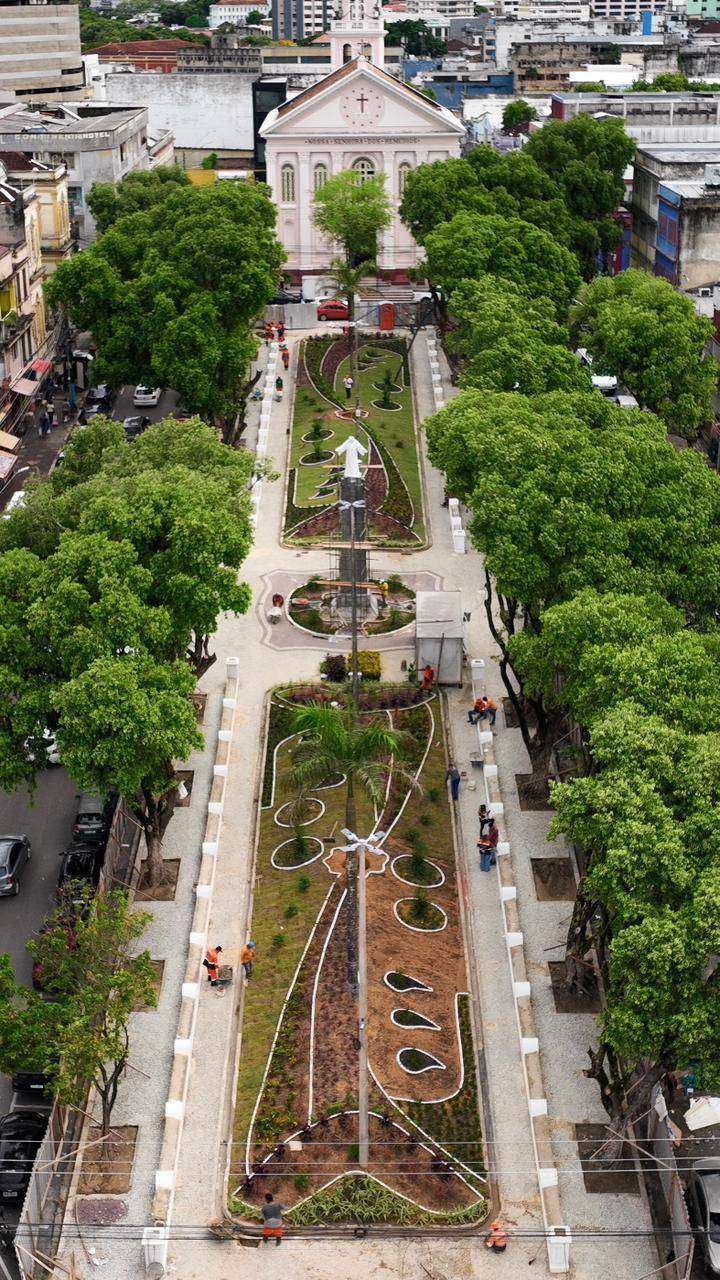 População aprova revitalização da Praça dos Remédios em Manaus feito pela Prefeitura de Manaus / Foto : Divulgação
