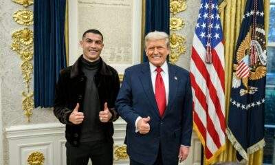 Cristiano Ronaldo participa de jantar com Donald Trump na Casa Branca