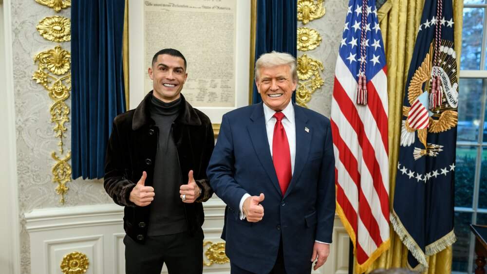 Cristiano Ronaldo participa de jantar com Donald Trump na Casa Branca