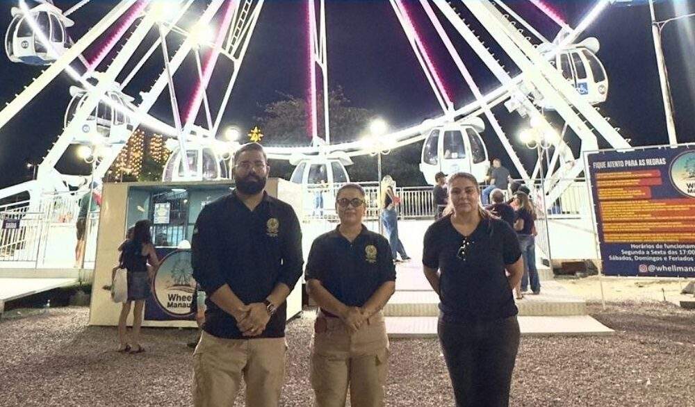 Roda-Gigante da Ponta Negra passa por fiscalização do Crea-AM e está em conformidade com normas técnicas / Foto : Divulgação