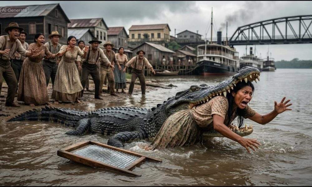 Jacaré da Neca: uma história sombria do Amazonas / Foto : Inteligência Artificial / No Amazonas é Assim