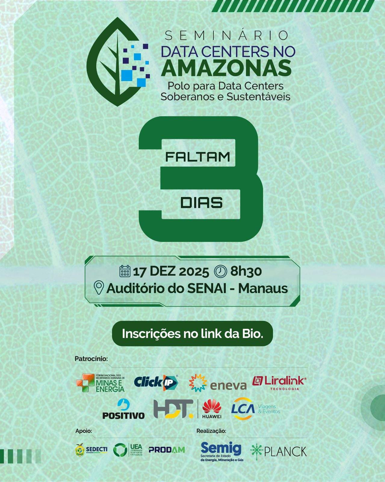 Seminário DataCenters no Amazonas - Polo para DataCenters Soberanos e Sustentáveis
