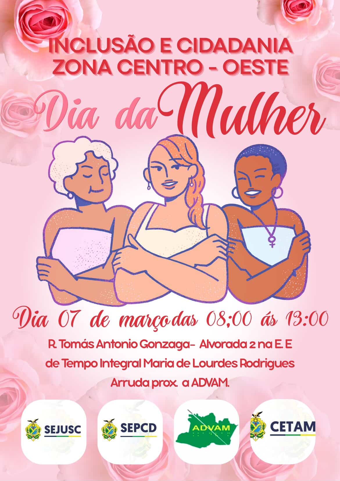 Ação social “Inclusão e Cidadania – Zona Centro-Oeste” promove serviços gratuitos e fortalece protagonismo feminino em Manaus / Foto : Divulgação