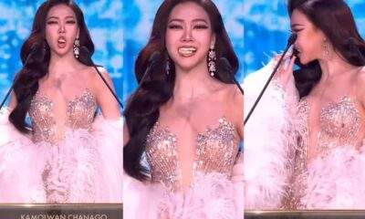 dentes falsos caem durante apresentação, e candidata ao miss tailândia viraliza pela reação ao vivo