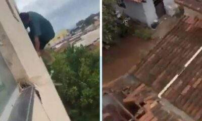homem morre apos fugir por janela