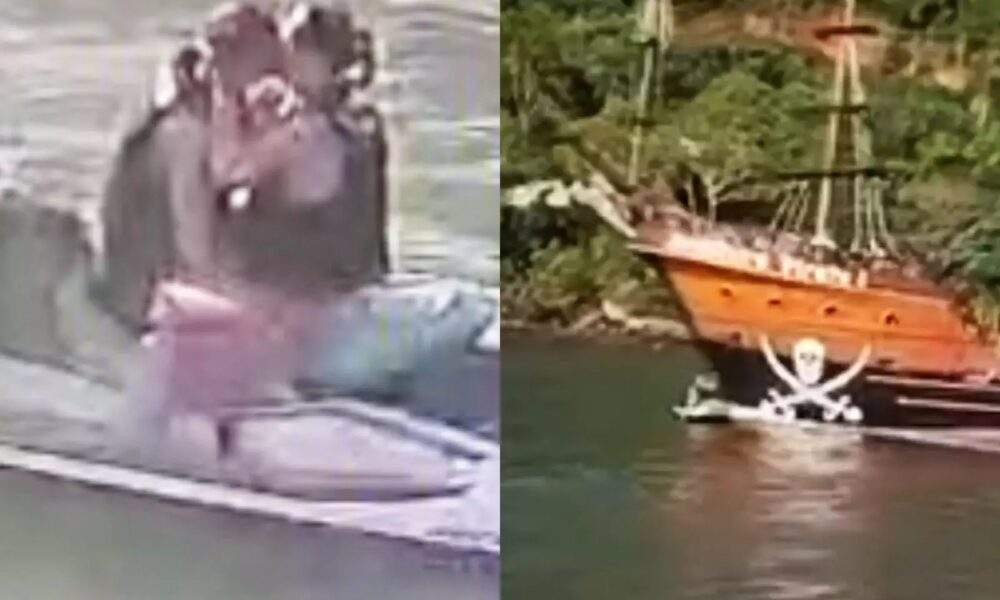 jetski atropelado por navio pirata