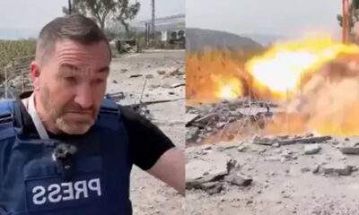 reporter atingido por missil