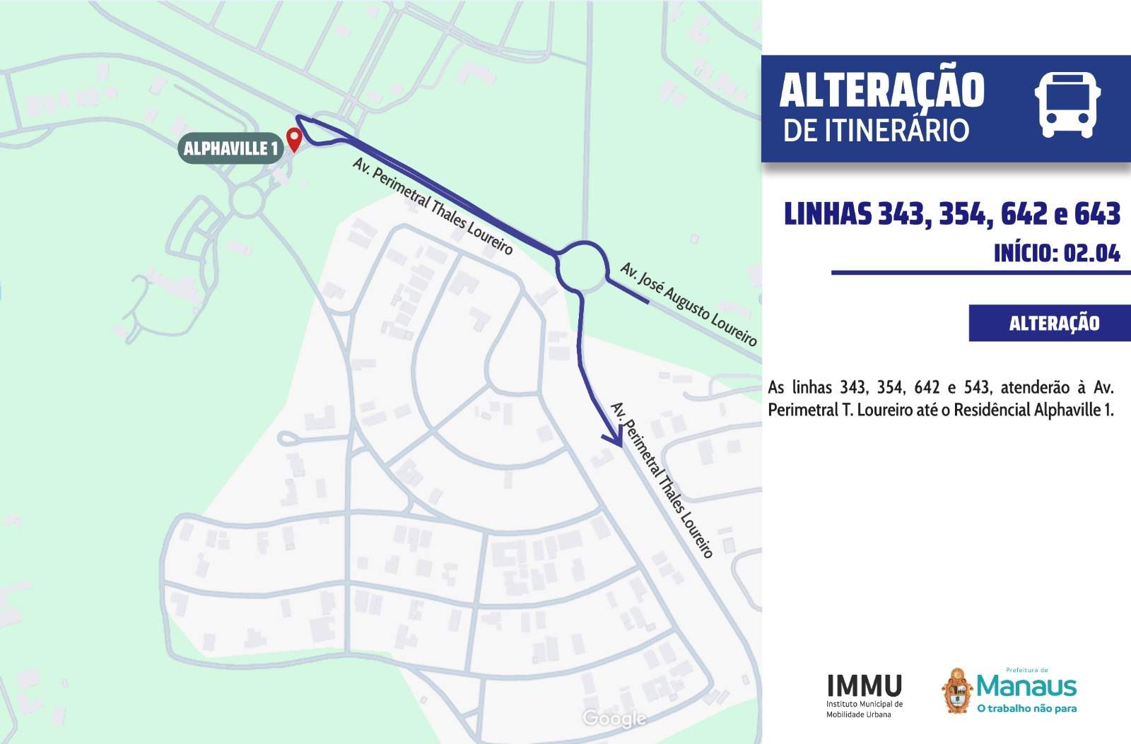 prefeitura de manaus altera itinerário de linhas de ônibus na zona norte a partir de quinta feira